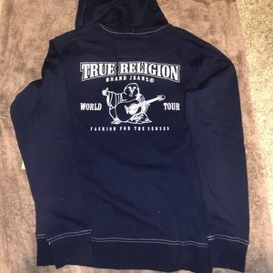 True Religion Classic Logo Zip Up Hoodie